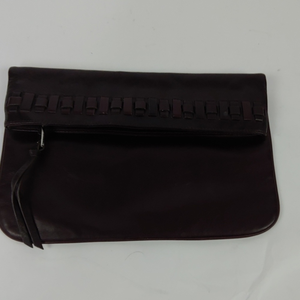 Barneys New York Leather Clutch